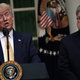 Donald Trump appearing with Attorney General William Barr in the Rose Garden of the White House on July 11, 2019
